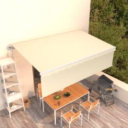 vidaXL Copertină retractabilă automat cu stor, crem, 5x3 m (3069347)