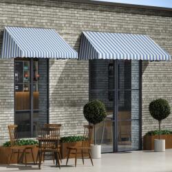 vidaXL Copertină de bistro, albastru și alb, 300 x 120 cm (143723)