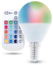 Forever LED крушка Forever RTV003566, E14, G45, 5W, 250 lm, 3000K, RGB, дистанционно (RTV003566)