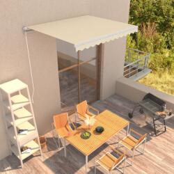 vidaXL Copertină retractabilă manual, crem, 300 x 250 cm (3051195)