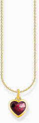 Thomas Sabo KE2268-414-10-L45V Gold-plated chain w. dark red heart pendant , Femei