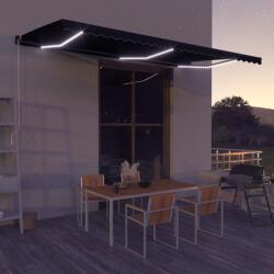 vidaXL Copertină retractabilă cu senzor vânt & LED antracit 500x300 cm (3051259)