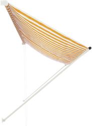 vidaXL Copertină retractabilă, galben și alb, 350 x 150 cm (143756)