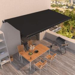 vidaXL Copertină retractabilă automat, antracit, 600x350 cm (3069249) - vidaxl