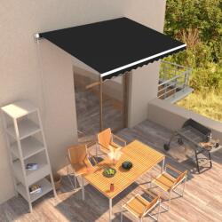 vidaXL Copertină retractabilă manual, antracit, 350 x 250 cm (3051210)