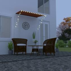 vidaXL Copertină retractabilă cu LED, portocaliu și maro, 200 x 150 cm (145930)