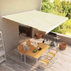 vidaXL Copertină manuală tip casetă, crem, 400 x 300 cm (3052675)
