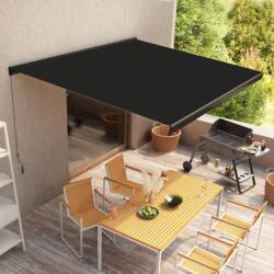 vidaXL Copertină manuală tip casetă, antracit, 350 x 250 cm (3052700)
