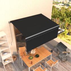 vidaXL Copertină retractabilă manual cu stor, antracit, 3x2, 5 m (3069379)