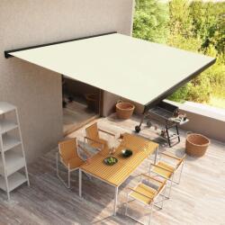 vidaXL Copertină motorizată tip casetă, crem, 400 x 300 cm (3052690)