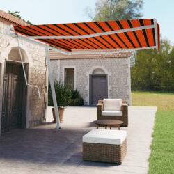 vidaXL Copertină autonomă retractabilă automat oranj/maro 400x350 cm (3069630)