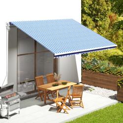 vidaXL Pânză de rezervă copertină, albastru și alb, 4, 5x3, 5 m (311920) - vidaxl