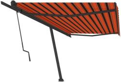 vidaXL Copertină autonomă retractabilă automat oranj&maro 500x350 cm (3069870)