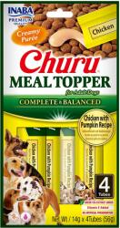 Inaba Foods Dog Churu Meal Topper cu pui și dovleac 4 x 14 g