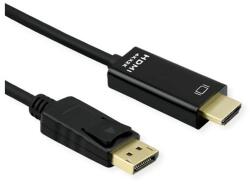 Roline Kábel DisplayPort 1.2 DP - HDMI (UHDTV) 4K60Hz, M/M, 2m, fekete 11.04. 5996-10 (11.04.5996-10)