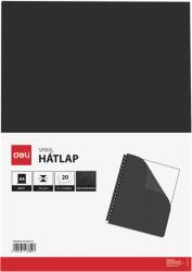  A4 230gr bőrhatású 20db-os fekete hátlap DEL03852/20 (DEL03852/20)