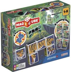 Geomag Cuburi magnetice Geomag - Animale din jungla, 6 piese (G145) Jucarii de constructii magnetice