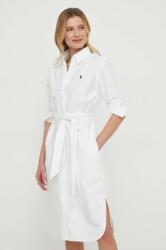 Ralph Lauren rochie din bumbac culoarea alb, mini, dreaptă 211928804 PPYH-SUD06N_00X (211928804)