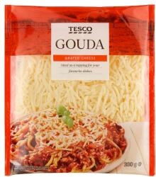 Tesco Gouda zsíros, félkemény, érlelt reszelt sajt 200 g