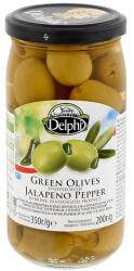 Delphi zöld olívabogyó jalapeno paprikával töltve sós lében 350 g
