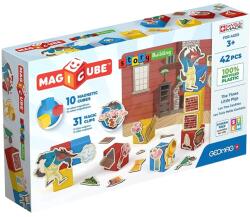 Geomag Cuburi magnetice Geomag - Magicube Story Building Cei trei purceluși, 42 de piese (G118) Jucarii de constructii magnetice