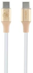Guess Ebossed Logo USB-C / USB-C kábel 1, 5 m-es gyorstöltés - arany