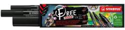 STABILO Marker acrilic STABILO FREE Acrylic 1xT100, 1xT300, 1xT800C, set de 3
