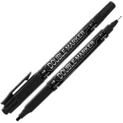 M&G Marker permanent M&G cu două fețe 0, 8 /2, 8 mm - negru