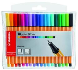 STABILO Căptușeală - STABILO point 88 Mini - pachet 18 - cu 18 culori diferite