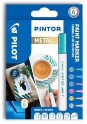 Pilot Marker decorativ PILOT "Pintor Metall", set de 6, vârful F