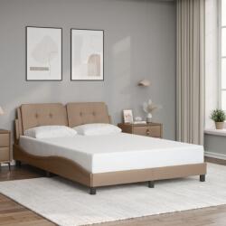 vidaXL cappuccino színű műbőr ágykeret fejtámlával 120x200 cm (3208174)
