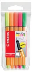 STABILO Liner STABILO point 88 Mini set 5 buc NEON