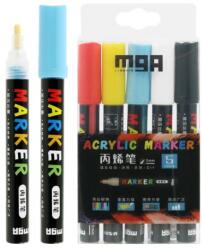 M&G Marker acrilic M&G 2 mm acrilic, set de 5 buc