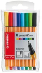 STABILO Liner STABILO point 88 Mini set de 8 buc