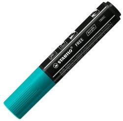 STABILO Marker acrilic STABILO FREE Acrylic T800C Vârf pană 4-10 mm - albastru verde