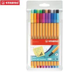 STABILO Liner - STABILO point 88 - pachet de 20 - cu 20 de culori diferite