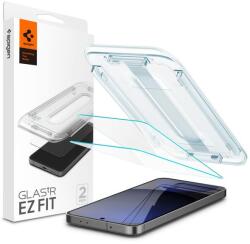 Spigen AGL08729 Samsung Galaxy S24 FE Spigen GlastR EZ Fit edzett üveg képernyővédő fólia, felhelyezést segítő kerettel, 2 db-os csomag, átlátszó (AGL08729)