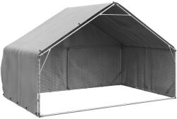 vidaXL Kültéri kutyafuttató fedezékkel 3x2x1, 9 m horganyzott acélból (4105409)