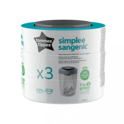 Tommee Tippee Simplee Sangenic Szurke 3x