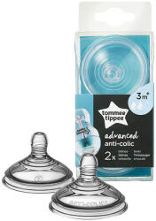 Tommee Tippee Advanced Anti-colic közepes átfolyású etetőcumi 3 hónapos kortól 2 db
