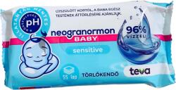 Teva Neogranormon törlőkendő sensitive 55db-os