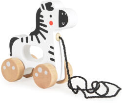 Tooky Toy Toys Húzható fa játék - Fehér - Zebra