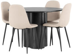  Étkezőgarnitúra Dallas 4578 (Fekete)