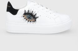 Kurt Geiger London bőr cipő Laney Eye fehér, platformos, 8487310109, 1292600109 - fehér Női 40