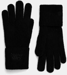 Superdry kesztyű gyapjú keverékből fekete, Y9310077A-02A - fekete Univerzális méret