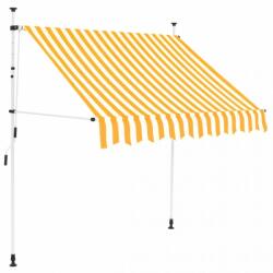  VID Manuálisan feltekerhető napellenző - 200 cm - sárga fehér csíkokkal