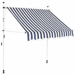 VID Manuálisan feltekerhető napellenző - 200cm - kék fehér csíkokkal