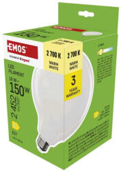 EMOS Filament 18W (150W) E27 2452lm 2700K ZF2D82 G125 LED izzó (EMOS-ZF2D82)