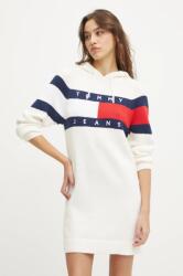 Tommy Hilfiger pamut ruha bézs, mini, testhezálló, DW0DW19470 - bézs M