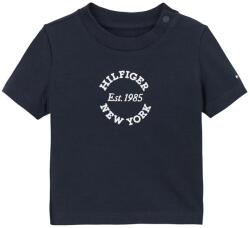 Tommy Hilfiger újszülött póló sötétkék, nyomott mintás, KN0KN01964 - sötétkék 86